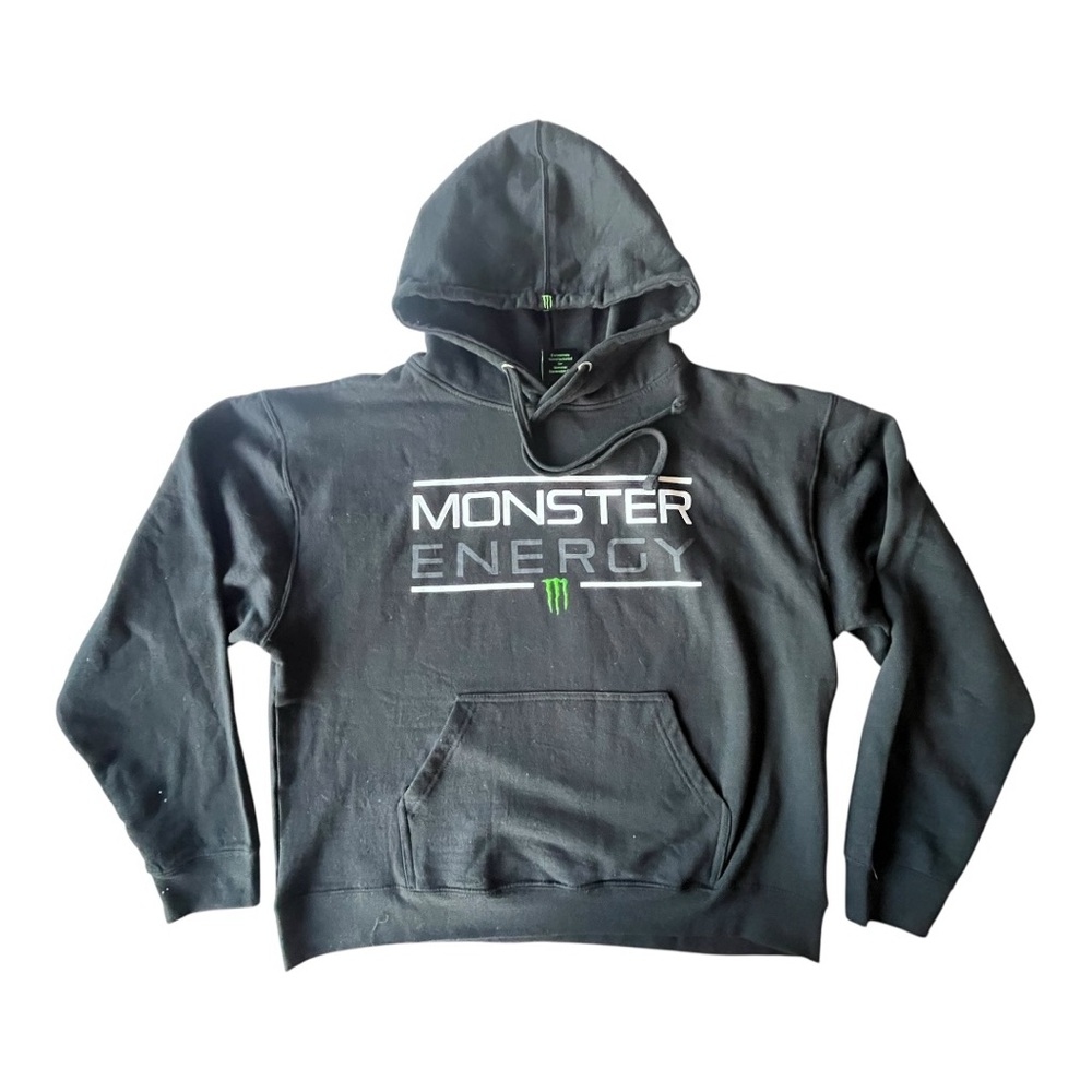 Vintage Monster Energy Hoodie, Large Y2K MX Moto
